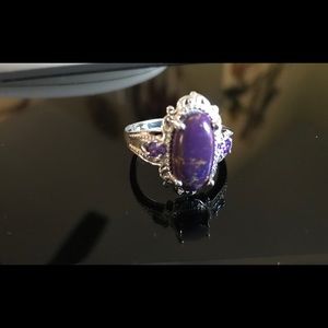 Mojave purple turquoise and amethyst ring